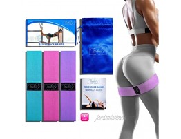 Teodora's Booty Bands Resistance Bands for Legs and Butt Resistance Bands for Women Butt and Legs Workout Bands for Women Fabric Booty Resistance Bands Set Glute Bands for Women Exercise Bands