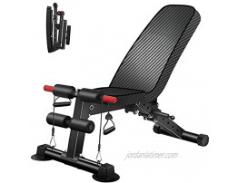 Adjustable Weight Bench with Backrest Strength Training Bench for Full Body Workout Foldable Incline Decline Exercise Utility Bench for Home Gym