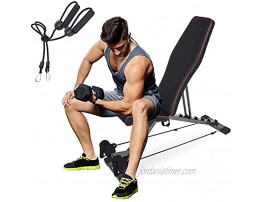 anconats Weight Bench Adjustable Foldable Workout Bench for Man and Woman Ab Machine and Fitness Equipment Fit Home Gym Full Body Workout with Fast Folding Strength Training Equipment Exercise Bench…