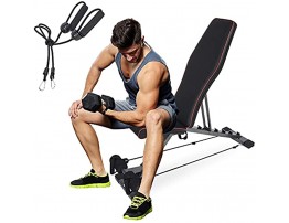 anconats Weight Bench Adjustable Foldable Workout Bench for Man and Woman Ab Machine and Fitness Equipment Fit Home Gym Full Body Workout with Fast Folding Strength Training Equipment Exercise Bench…