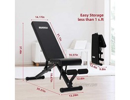 AyeKu Weight Bench Adjustable Strength Training Bench for Full Body Workout Exercise Bench for Home Gym