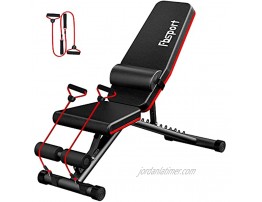 FBSPORT Weight Bench Adjustable Strength Training Workout Bench  Bench Press for Home Gym Full Body Exercise Incline Decline Weight Bench Foldable Workout Bench with Bands