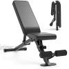 leikefitness Adjustable Weight Bench Foldable Workout Exercise Bench with Automatic Lock for Upright Incline Decline and Flat Full Body Exercise GM58101BLACK