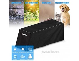 MBOOM weight bench cover suitable for sit-up board weight chair fitness bench protection waterproof dustproof and sun protection prevent pets Black L60in W18in H21in