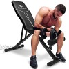 Pongsona Adjustable Weight Bench Utility Weight Bench for Full Body Workout Strength Training Benches for Home Gym  Multi-Purpose Foldable Incline Decline Bench
