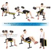 SogesPower Folding Dumbbell Bench Height Adjustable Incline Exercise Bench 330 lbs Weight Capacity Multi-Functional Home Gym Strength Training Fitness Workout Station