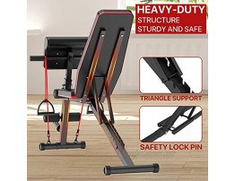Strength Training Adjustable Benches for Full Body Workout Weight Bench with Leg Extension Leg Curl