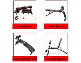 Weight Bench Adjustable Workout Exercise Equipment for Home Gym Utility Weight Bench for Full Body Workout Incline Extension AB Bench for Strength Training Equipment