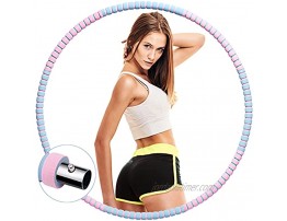 BALAXIN Adult hoola hoop，2 Lbs Adjustable Weight，Women'S Fitness Weighted Hoola Hoops，Exercise Abdominal Muscles，Metal Tube，Soft Thickened Foam， 8 Removable Rings