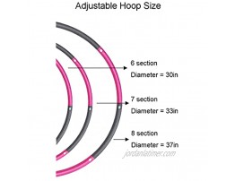 Detachable Exercise Hoop Adjustable Weight & Size Plastic Hoop Weighted Hoola Loop Exercise Hoola Ring with Jump Rope Fitness Sports Workout Hoop