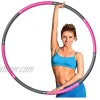 Detachable Exercise Hoop Adjustable Weight & Size Plastic Hoop Weighted Hoola Loop Exercise Hoola Ring with Jump Rope Fitness Sports Workout Hoop