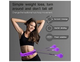LOURIS Smart Weighted Hula Hoop for Adults Weight Loss 2 in1 Circle Weighted Hoola Hoop Non-Fall Exercise Fitness Ring With 24 Removable Knots Adjustable Waist Massage