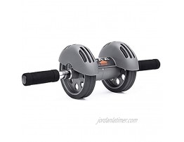Merdia Abdominal Exercise Roller Wheel Core & Abdominal Trainers Double Wheels Fitness Equipment with Smart Brake and Rebound Knee Pad