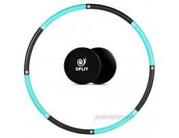 Opliy Exercise Hoop with Core Sliders Weighted Fitness Hoop for Exercise 2 lb Adjustable 8 Detachable Sections for Exercise Workout