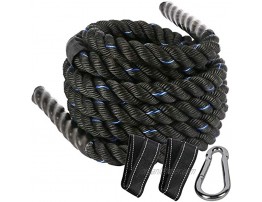 BIG.TREE Battle Rope Gym Workout Rope Core Training Rope 1.5in Diameter 30 40 50 Foot Length with Protective Sleeve Full Body Train Ropes