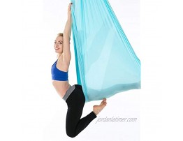 Dioche Aerial Yoga Hammock 2.8M Aerial Pilates Yoga Swing Set Antigravity Yoga Inversion Exercises Improved Flexibility & Core Strength Extension StrapsSky Blue