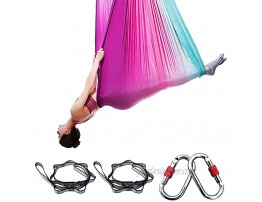 FOSER Aerial Skil Yoga Hammock Aerial Yoga Swing Kit for Anti-Gravity Yoga Hammock Kit with Daisy Chains with Usage Guide Lots of Colors L×W:5M×2.8M