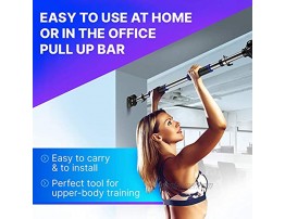 I IBIFIC Pull Up Bar Doorway Exercise Equipment Wall Mounted Adjustable Width with Locking Mechanism Home Upper Body Chin Up Workout Fitness Gym for Men and Women