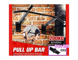 IWISHO Pull Up Bar Black Heavy Duty Chin Up Bar Wall Mounted Exercise Workout Home Fitness Gym Multifunctional Strength Training