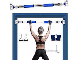 Pullup Bar Heavy Duty Pull Up Bar for Doorway Multifunctional Wall Mounted Doorway Pull Up Bar No Screws at Home Gym Equipment Chin up Bar with Locking Mechanism for Men Women Blue