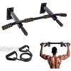 SLLING Pull Up Bar Wall Mounted Chin Up Bar Workout Bar Trainer Heavy Duty Fitness Bar with Exercise Resistance Bands for Bodybuilding Powerlifting Workout