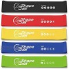 4evershape Resistance Loop Bands Exercise Workout Bands for Legs and Butt Home Fitness Strength Training Physical Therapy Natural Latex Workout Bands Pilates Flexbands Set of 5