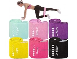 Aora Livre Fabric Resistance Bands for Legs,Butt,Glutes,Arms Non-Slip Stretch Workout Exercise Booty Bands 6 Levels for Women Indoor Fitness with Case
