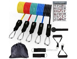 Bands for Excercise,Resistance Bands Set Workout Bands with Door Anchor Handles,Ankle StrapsStackable up to 100 lbs,for Home Workout Gym Fitness,Physical Therapy Yoga Pilates