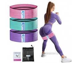 Booty Bands for Women Non Slip Fabric Workout Leg Resistance Bands for Women Butt and Legs Exercise Bands Cloth Resistance Bands Set of 3 Fabric Booty Bands Butt Bands Leg Bands for Working Out