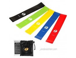 Etoplus Resistance Bands Set of 5 Exercise Bands Resistance Loops Workout Bands for Physical Therapy Legs Butt Home Fitness Yoga Stretching with Instruction Manual & Carry Bag