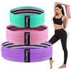 Exercise Resistance Workout Booty Band Fabric Fitness Booty Loop Bands Set for Legs Butt Arms Hip Thigh Working Out Body Glute Squat Stretching Physical Pilates Yoga Training Home Fitness