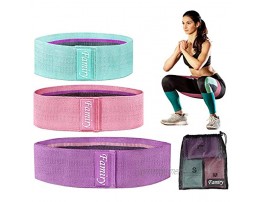 Famiry Resistance Bands for Legs and Butt Booty Bands Exercise Bands Set Workout Bands Hip Bands Wide Glute Bands Anti Slip Circle Fitness Band Pack of 3