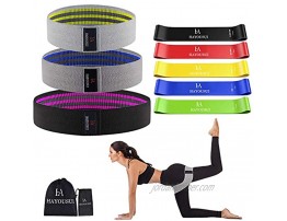 Hayousui Exercise Resistance Workout Bands Set: Women Fabric Hip Booty Loop Cotton Band for Training Legs Arms Butt Squat Pilates Stretching Physical Therapy Yoga Home Fitness