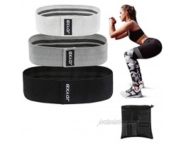 JDYXB Resistance Bands Loop Exercise Bands for Legs and Butt Set of 3 Fabric Non-Slip Hip Booty Bands Glute Resistance Workout Bands for Gym Sports Yoga for Men and Women