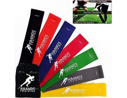Kbands Infinity Rubber Loop Mini Bands 7 Levels of Ankle and Thigh Exercise Bands Often Used for Speed and Agility Pilates Yoga Strength Training.