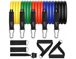 Renoj Resistance Bands Exercise Bands 5 Levels Workout Bands with Handles Men and Women 100LBS