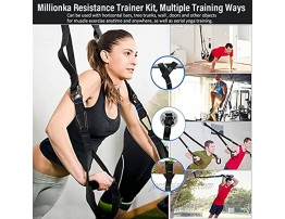 Resistance Training Straps Millionka Fitness Resistance Bands Set with Handles for Full Body Workout Bodyweight Trainer Kit Home Gym Exercise Bands for Men Women Indoor Outdoor