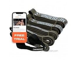 Undersun The 5-Band Complete Exercise Band Set Includes 5 Different Levels of Resistance Bands from X-Light Light Medium Heavy and X-Heavy. Great Value Fitness Bands