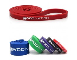 WOD Nation Pull Up Assistance Band Best for Pullup Assist Chin Ups Resistance Bands Exercise Stretch Mobility Work & Serious Fitness Single Band 41 inch Straps