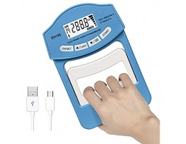 Grip Strength Tester Digital Dynamometer for Hand Measurement Meter Auto Capturing Electronic Forearm Finger Power 396 Lbs 180 Kgs Gripping Strengthener for Sport Clinic Use