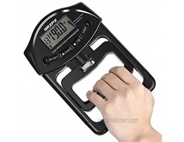 GRIPX Digital Hand Dynamometer Grip Strength Tester Measurement Meter Auto Capturing Electronic Hand Grip Power 198Lbs 90Kgs Black