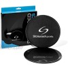Starwood Sports Slider Discs | 2 Dual Sided Sliders Fitness for Carpet or Hardwood Floors | Ideal for Sport Core Training Fitness & CrossFit | Perfect Fitness Accessories For Your Home Gym | Black