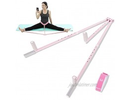 Tydlig Pro Leg Stretcher with Flexibility Strap- 3 Bar Split Machine for Stretching Dance Gymnastics Cheerleading and Martial Art Stretch Machine for Home Use Pink