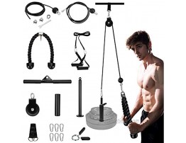 2021New 20pcs Pulley Cables Fitness Cable Home Gym System 1.8m Fixed and 2.5m Adjustable Length Cable 3 in 1 Pulley System Gym Equipment for Exercise Body LAT Pulldowns