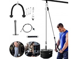 Alrigon Pulley Cable System with Loading Pin Fitness Pulley System Home Gym Equipment Forearm Wrist Roller Trainer for Pulldowns Biceps Curl Triceps Extensions