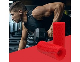 ayetea Thick Bar Grips Anti-Slip Rubber Bar Grips for Weight Lifting Biceps Forearms Muscle Strength Fast Growth Longer 5inch Compatible with Gym Barbell Grips Bars Dumbbell Handles