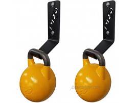 Kettlebell Storage Holders Wall Mounted Kettle Bell Holder Hanger Space Saving Home or Commercial Gym Accessory USA Made Steel with Black Powder Coating…