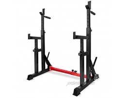 Yes4All Adjustable Barbell Squat Rack Sturdy Bench Press Equipment with 550lbs Weight Capacity for Strength Training and Home Gym
