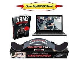 Legendary Workout Arm Blaster The Perfect Builder for Muscle Arms Bomber Biceps Isolator and Triceps Curls Weight Lifting Gym Grip Pads Video and eBook with 20 Exercises for Bicep and Tricep