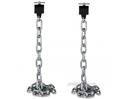 Happybuy Weight Lifting Chains 1 Pair 26-44LBS Weight Lifting Chains,Bench Press Chains with Collars 5.2ft Olympic Barbell Chains Weight Chains for Power Lifting